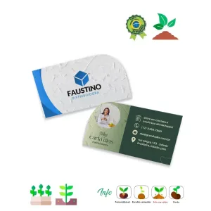 Cartão de Visita em Papel Semente formato Especial  99